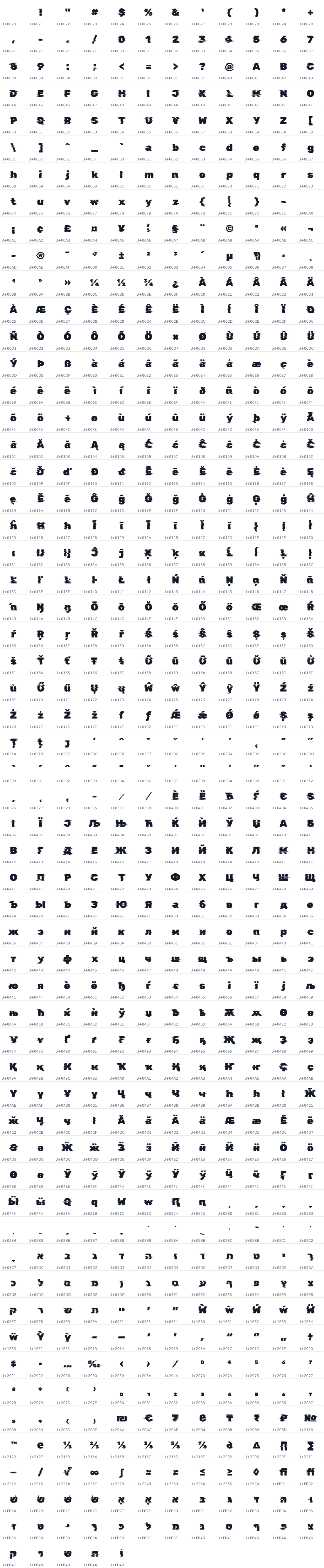 All 689 characters in Rubik Glitch