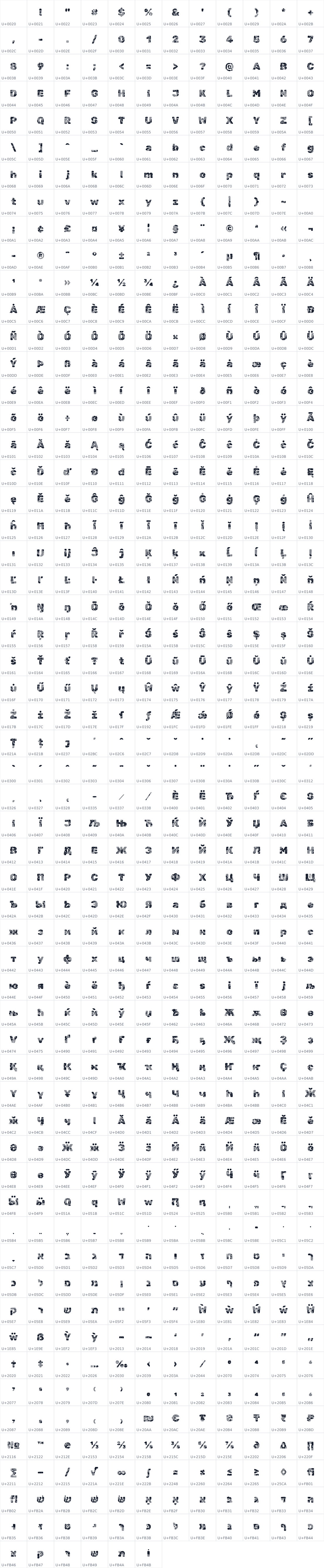 All 690 characters in Rubik Maps