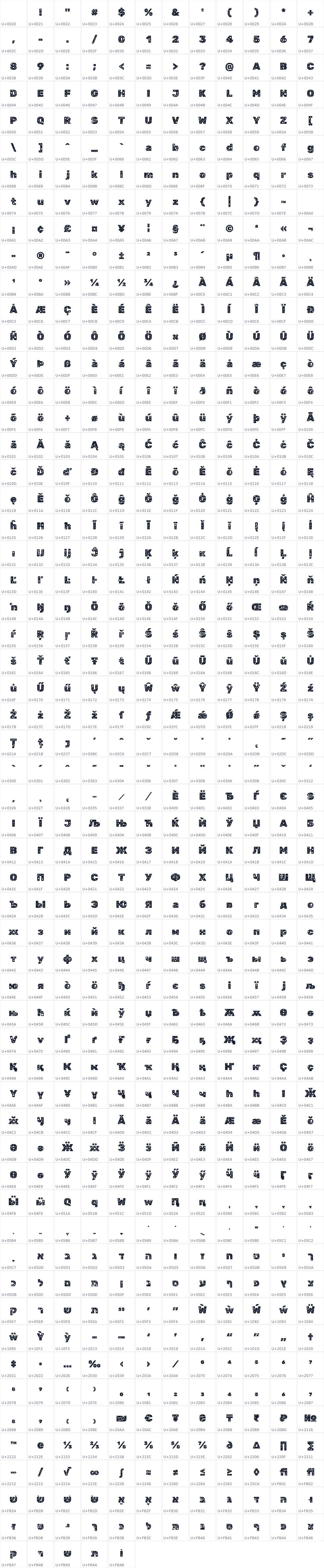 All 689 characters in Rubik Moonrocks