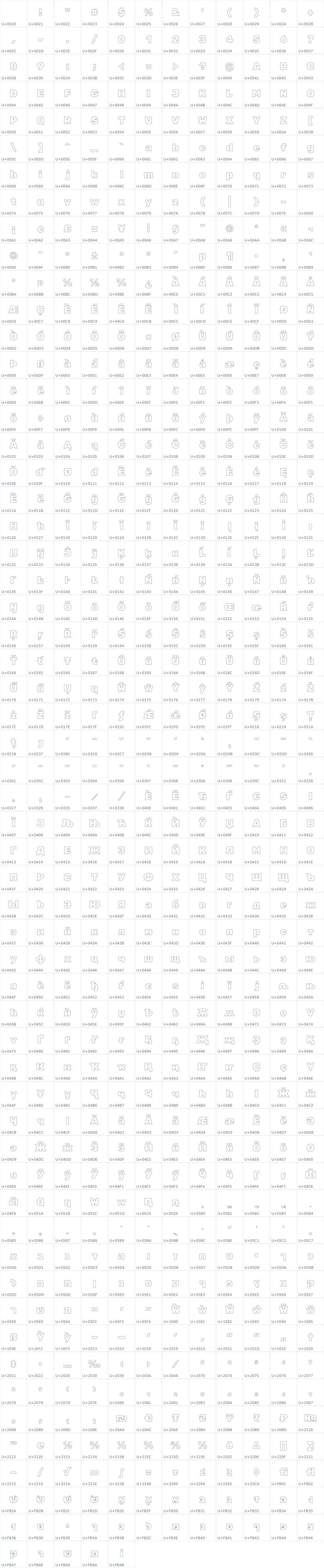 All 689 characters in Rubik Scribble