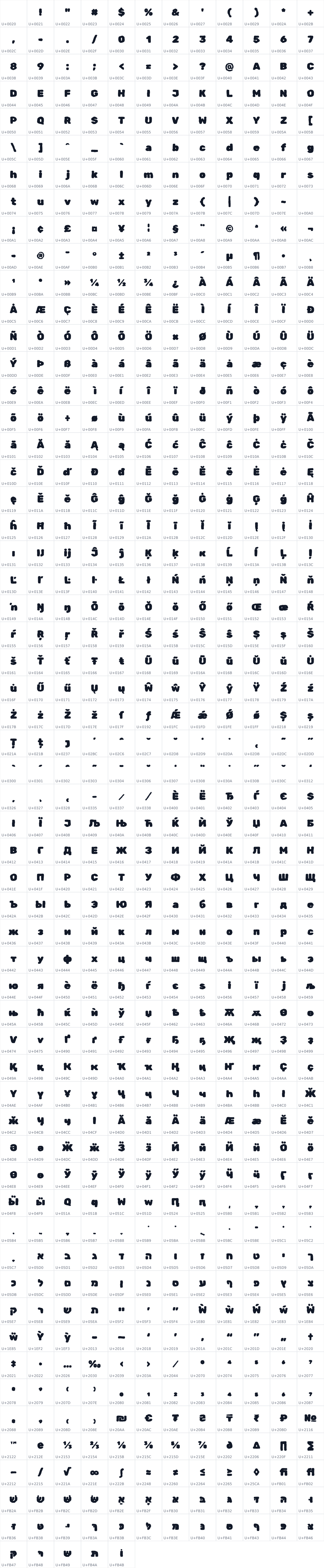 All 689 characters in Rubik Spray Paint