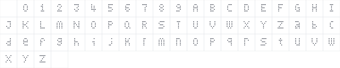 The first characters in Schroffer Mono