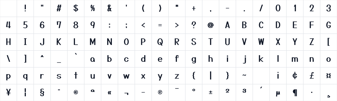 The first characters in Tanugo-S