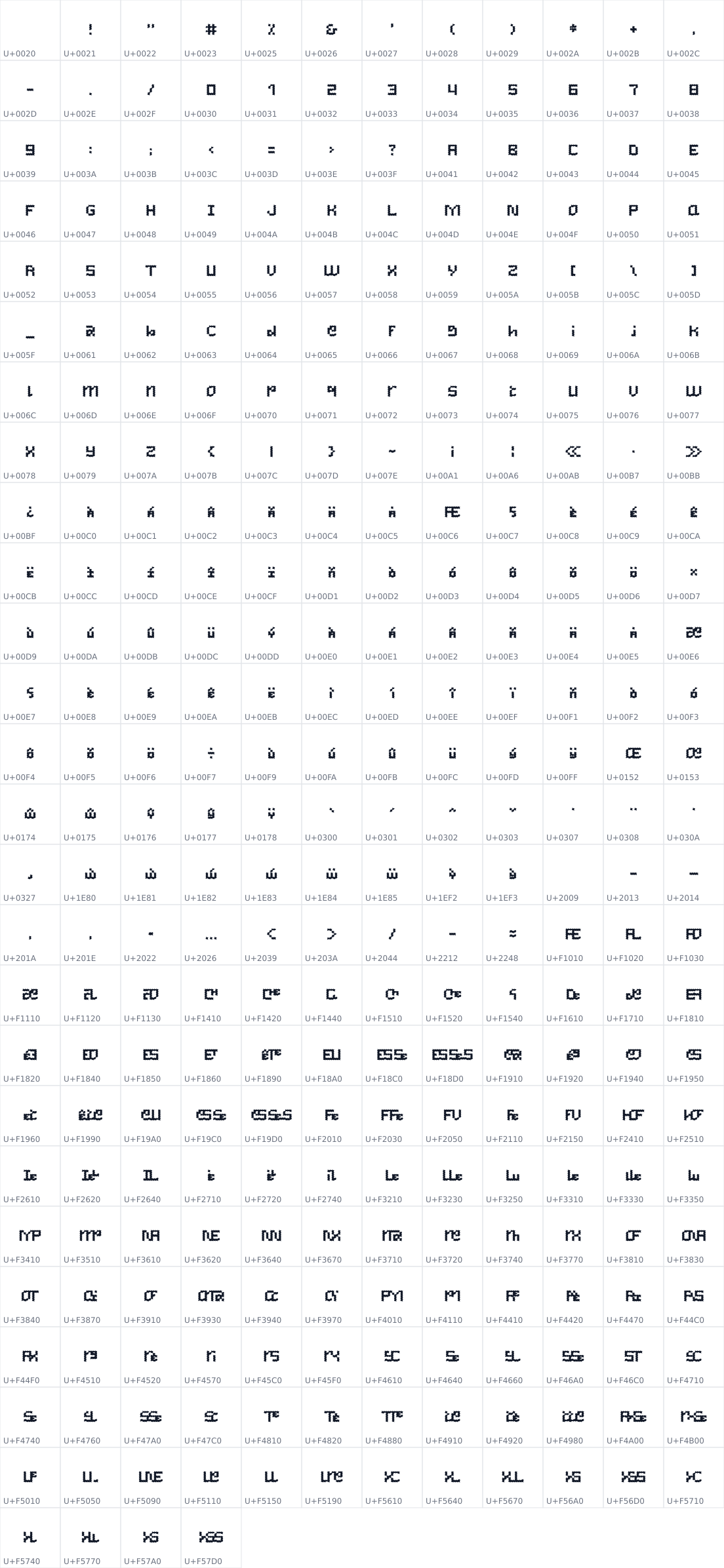 All 304 characters in Tehroc