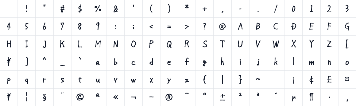 The first characters in TekitouPoem