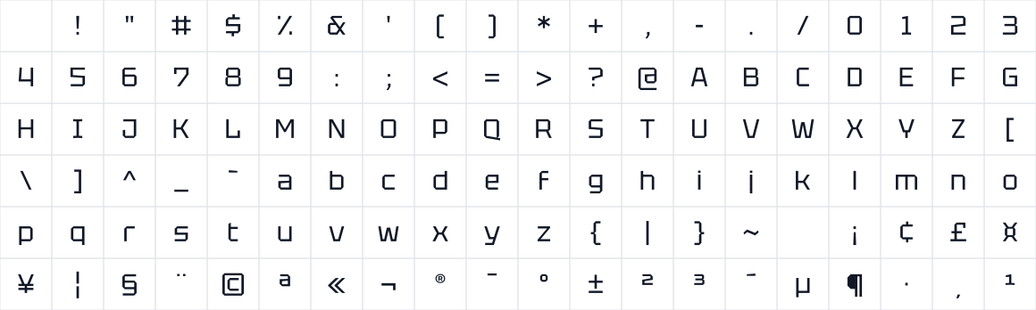 The first characters in Tektur