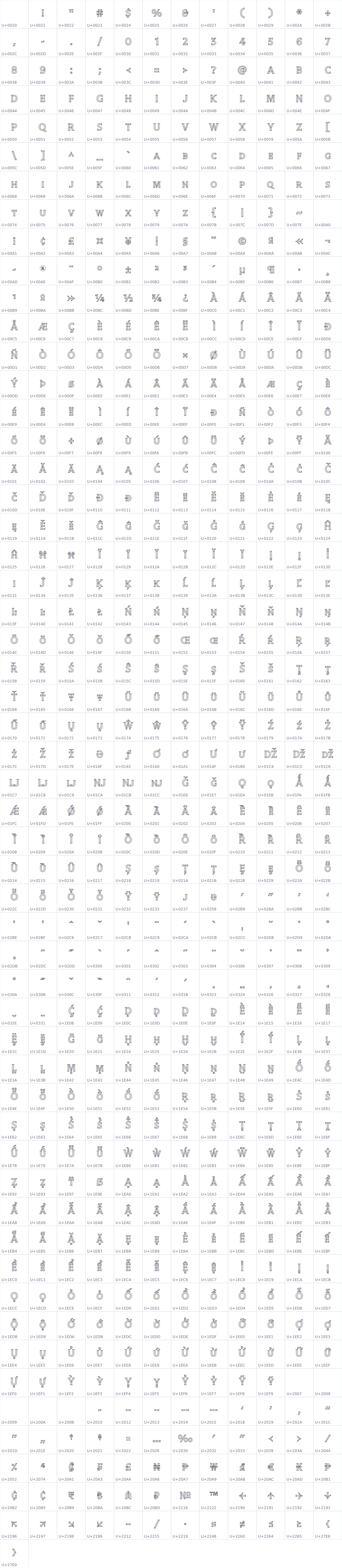 All 649 characters in Tilt Prism