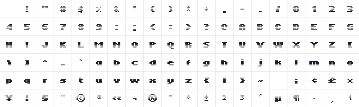 The first characters in Tiny5 Duo CRT