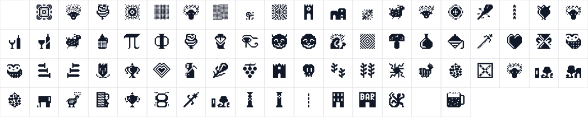 The first characters in TUTU-PITTOGRAMMI