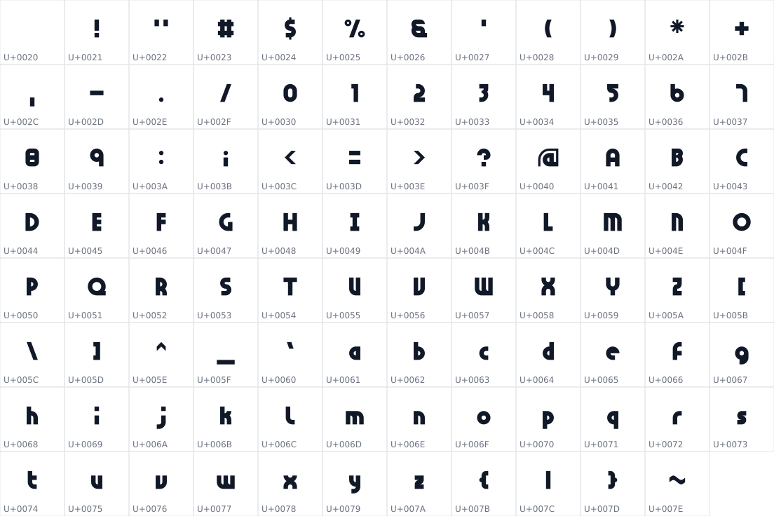 All 95 characters in Variant