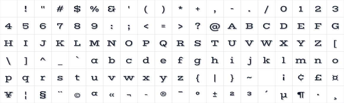 The first characters in Vast Shadow