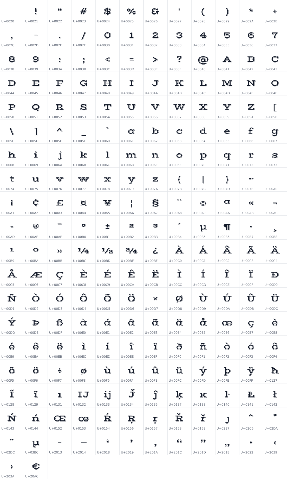 All 230 characters in Vast Shadow