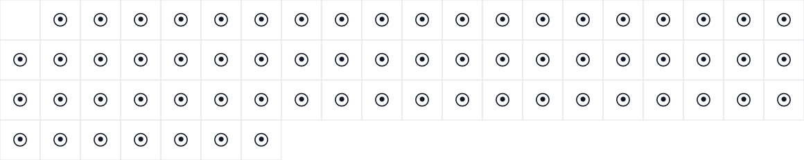 The first characters in Wiggle Mono