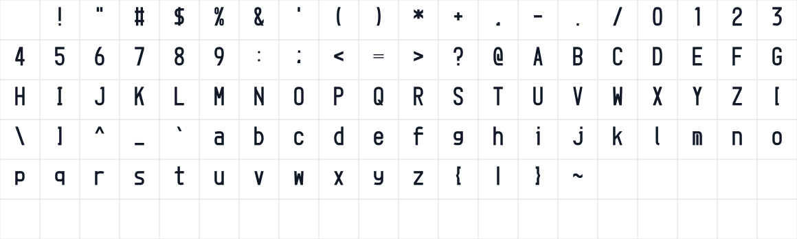The first characters in XF_Nstf
