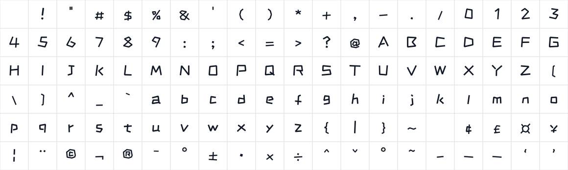The first characters in ZCOOL KuaiLe