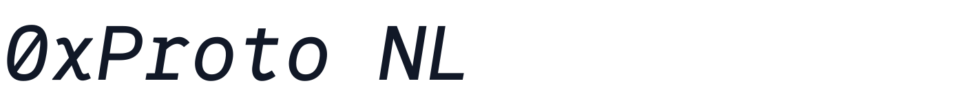 0xProto NL — 0xProto-Italic-NL.otf