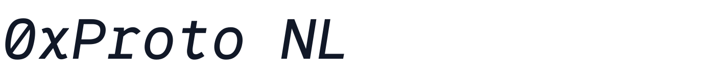 0xProto NL — 0xProto-Italic-NL.ttf