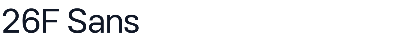 26F Sans — 26FSans-Regular.ttf