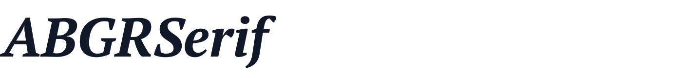 ABGRSerif — ABGRSerif-BoldItalic.otf