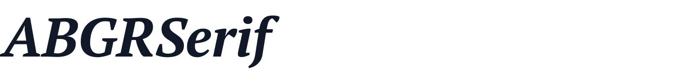 ABGRSerif — ABGRSerif-BoldItalic.ttf