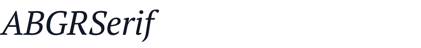 ABGRSerif — ABGRSerif-Italic.otf