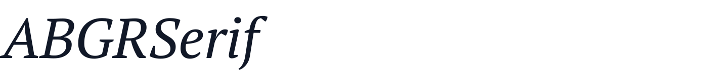 ABGRSerif — ABGRSerif-Italic.ttf