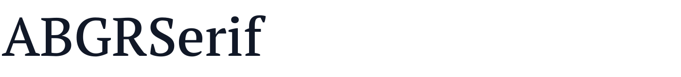 ABGRSerif — ABGRSerif-Medium.otf