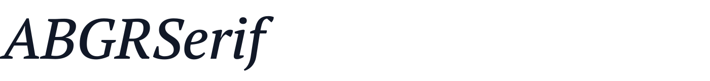 ABGRSerif — ABGRSerif-MediumItalic.otf
