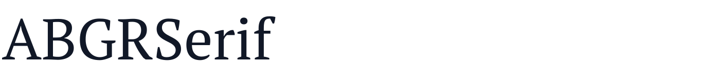 ABGRSerif — ABGRSerif-Regular.otf