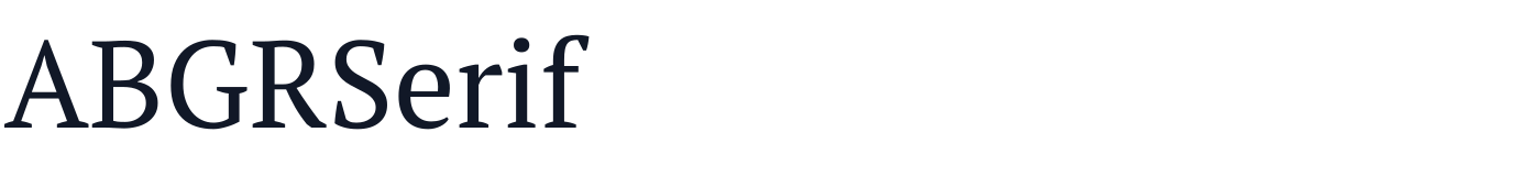 ABGRSerif — ABGRSerif-Regular.ttf