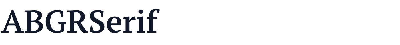 ABGRSerif — ABGRSerif-SemiBold.otf