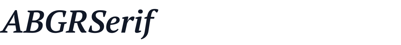 ABGRSerif — ABGRSerif-SemiBoldItalic.otf