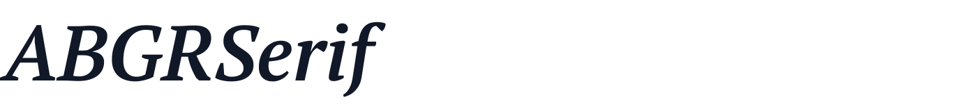 ABGRSerif — ABGRSerif-SemiBoldItalic.ttf