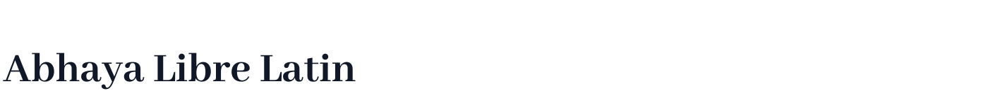 Abhaya Libre Latin — AbhayaLibreLatin-Bold.otf