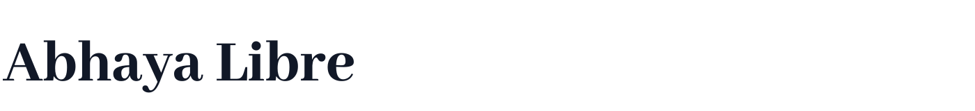 Abhaya Libre — AbhayaLibre-ExtraBold.ttf