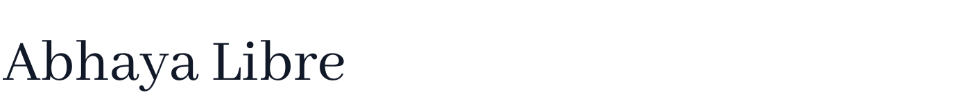 Abhaya Libre — AbhayaLibre-Regular.ttf