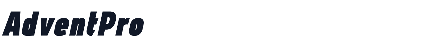 AdventPro — AdventPro-BlackItalic.otf