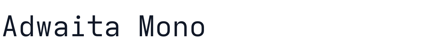 Adwaita Mono — AdwaitaMono-Regular.ttf