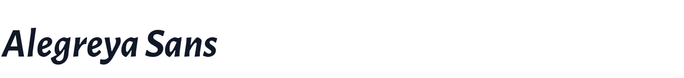 Alegreya Sans — AlegreyaSans-BoldItalic.ttf