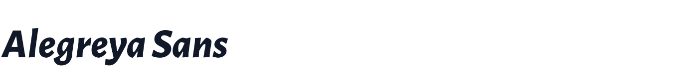 Alegreya Sans — AlegreyaSans-ExtraBoldItalic.ttf