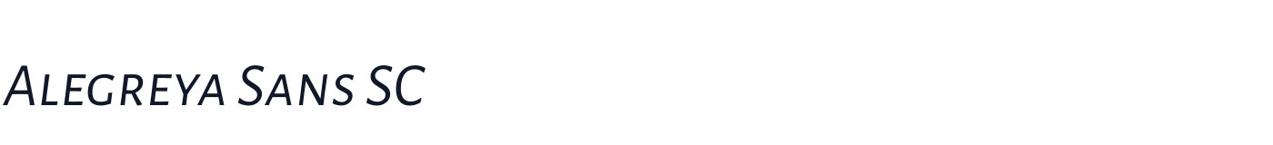 Alegreya Sans SC — AlegreyaSansSC-Italic.ttf