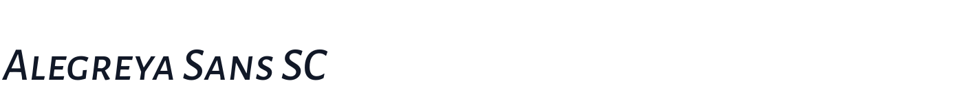 Alegreya Sans SC — AlegreyaSansSC-MediumItalic.ttf