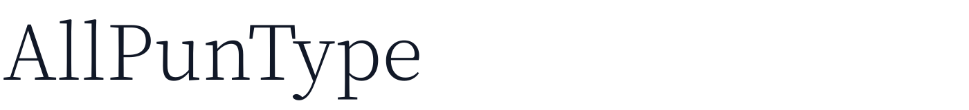 AllPunType — AllPunType-ExtraLight.otf