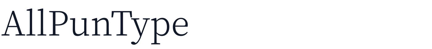 AllPunType — AllPunType-Light.otf