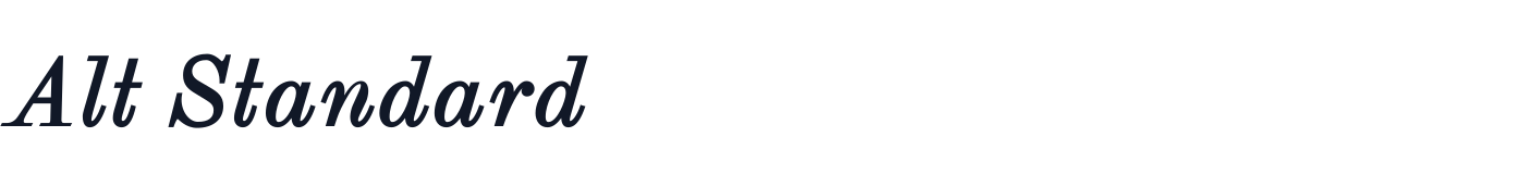 Alt Standard — AltStandard-BoldItalic.otf