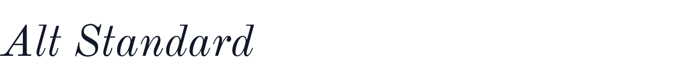 Alt Standard — AltStandard-It.otf