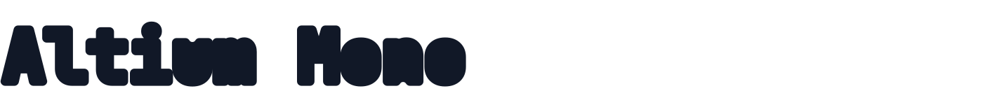 Altium Mono — AltiumMono-Bold.ttf
