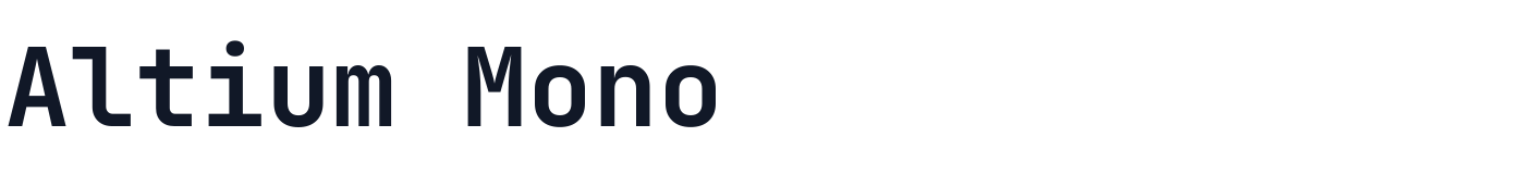 Altium Mono — AltiumMono-Regular.ttf
