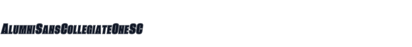 Alumni Sans Collegiate One SC — AlumniSansCollegiateOneSC-Italic.ttf