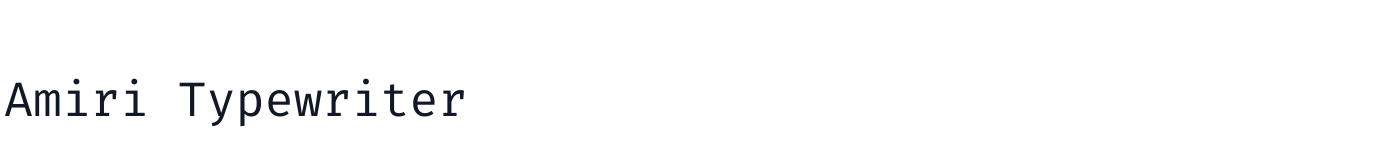 Amiri Typewriter — AmiriTypewriter-Regular.ttf